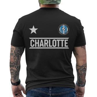 Charlotte North Carolina Soccer Jersey Men's Crewneck Short Sleeve Back Print T-shirt - Monsterry