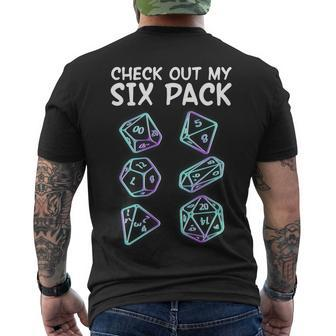 Check Out My Six Pack Dnd Dice Dungeons And Dragons Tshirt Men's Crewneck Short Sleeve Back Print T-shirt - Monsterry DE