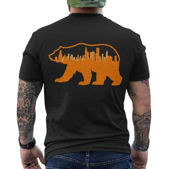 Chicago Skyline City Bear Men's Crewneck Short Sleeve Back Print T-shirt - Monsterry AU