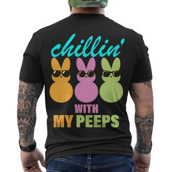 Chillin With My Peeps Men's Crewneck Short Sleeve Back Print T-shirt - Monsterry