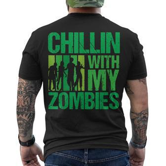 Chillin With My Zombies Halloween And Zombie Men's T-shirt Back Print - Thegiftio UK