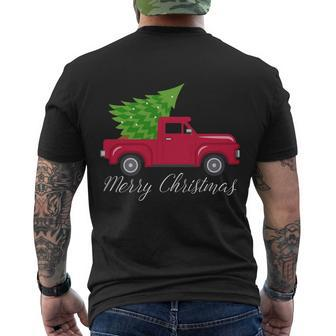 Christmas Car Christmas Tree Classic Car Merry Christmas Men's T-shirt Back Print - Thegiftio UK