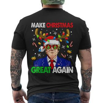 Make Christmas Great Again Trump Ugly Christmas Men's T-shirt Back Print - Thegiftio UK