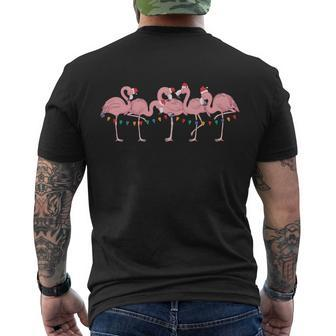 Christmas In July Beach Flamingo Christmas In July Men's Crewneck Short Sleeve Back Print T-shirt - Monsterry DE