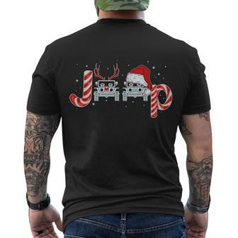 Christmas Off Road Car Reindeer Men's Crewneck Short Sleeve Back Print T-shirt - Monsterry AU