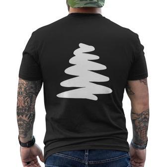 Christmas Trendy Drawing Tree Artistic Men's Crewneck Short Sleeve Back Print T-shirt - Monsterry AU