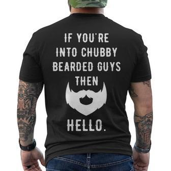 Chubby Bearded Guys Men's Crewneck Short Sleeve Back Print T-shirt - Seseable