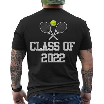 Class Of 2022 Graduation Senior Tennis Player Men's T-shirt Back Print - Seseable