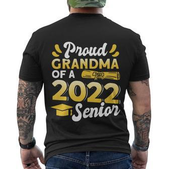 Class Of 2022 Gift Proud Grandma Of A 2022 Senior Graduation Gift Men's Crewneck Short Sleeve Back Print T-shirt - Monsterry
