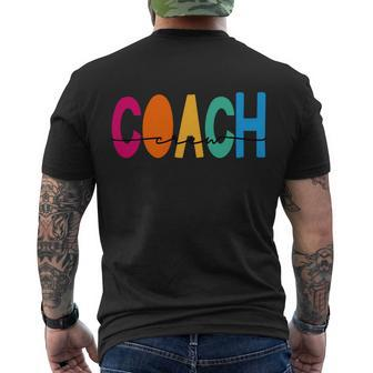 Coach Crew Instructional Coach Reading Career Literacy Pe Gift Men's Crewneck Short Sleeve Back Print T-shirt - Monsterry