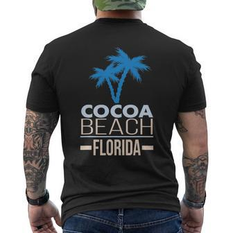 Cocoa Beach Florida Palm Tree Men's Back Print T-shirt | Mazezy