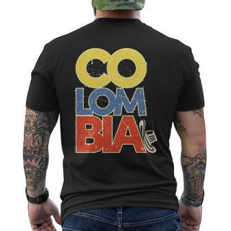 Colombia Proud Colombian Heritage Paisa Soy Colombiano Men's Back Print T-shirt | Mazezy