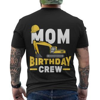 Construction Birthday Party Digger Mom Birthday Crew Men's T-shirt Back Print - Thegiftio UK