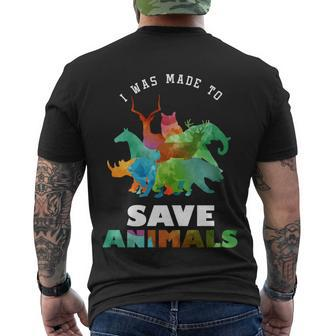 Cool Vets Veterinarian Made To Save Animal Rescuer Gift Men's Crewneck Short Sleeve Back Print T-shirt - Monsterry