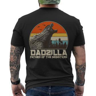 Cool Vintage Dadzilla Father Of Monsters Men's T-shirt Back Print - Thegiftio UK