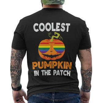 Coolest Pumpkin In The Patch Lgbt Gay Pride Lesbian Bisexual Ally Quote Men's Crewneck Short Sleeve Back Print T-shirt - Monsterry UK