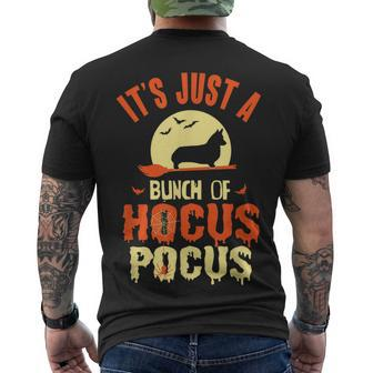 Corgi Hocus Pocus Halloween Men's T-shirt Back Print - Seseable