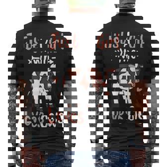 Cow Just A Girl Who Loves Cows For Cow Lovers V2 Men's T-shirt Back Print - Thegiftio UK