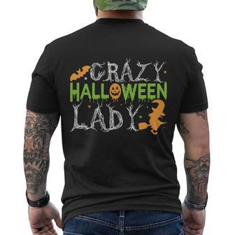 Crazy Halloween Lady Witch Halloween Quote Men's Crewneck Short Sleeve Back Print T-shirt - Monsterry CA