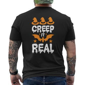 Creep It Real Witches Hat Halloween Men's T-shirt Back Print - Seseable