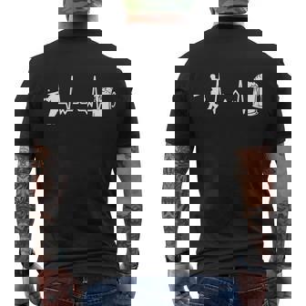 Cricket Gift Heartbeat Ekg Cricketer Batsman Cricket Gift Men's Crewneck Short Sleeve Back Print T-shirt - Monsterry