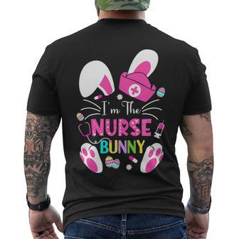 Cute Bunnies Easter Im The Nurse Nurse Life Rn Nursing Men's Crewneck Short Sleeve Back Print T-shirt - Monsterry