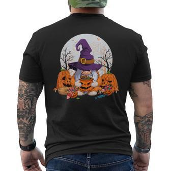 Cute Gnomes Happy Halloween Fall Candy Corn Pumpkin Kid V3 Men's T-shirt Back Print - Thegiftio UK