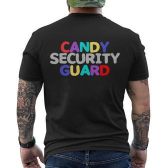 Cute Halloween Halloween Day Candy Security Guard Men's T-shirt Back Print - Thegiftio UK