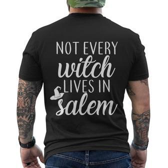 Cute Halloween Halloween Day Not Every Witch Live In Salem Men's T-shirt Back Print - Thegiftio UK