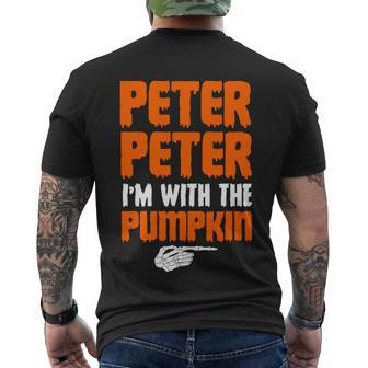Cute Halloween Halloween Day Peter Peter Im With The Pumpkin Men's T-shirt Back Print - Thegiftio UK