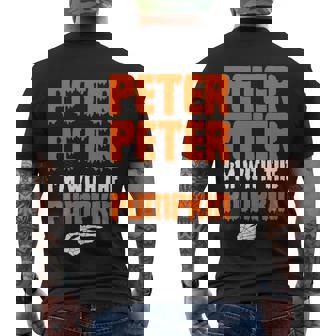 Cute Halloween Halloween Day Peter Peter Im With The Pumpkin Men's T-shirt Back Print - Thegiftio