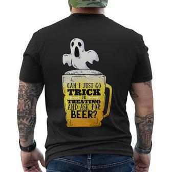 Cute Halloween Halloween Day Trick Or Treating Beer Men's T-shirt Back Print - Thegiftio UK