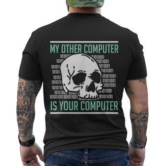 Cyber Hacker Computer Security Expert Cybersecurity V2 Men's Crewneck Short Sleeve Back Print T-shirt - Monsterry DE