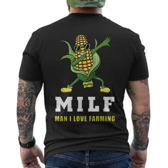 Dabbing Corn Cob Farmer Gift | Man I Love Farming Men's Crewneck Short Sleeve Back Print T-shirt - Monsterry