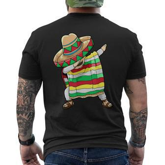 Dabbing Mexican Poncho Cinco De Mayo Boys Sombrero Dab Men's T-shirt Back Print - Thegiftio UK