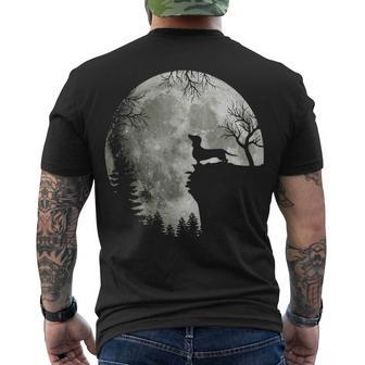 Dachshund And Moon Halloween 2 Men's T-shirt Back Print - Thegiftio UK
