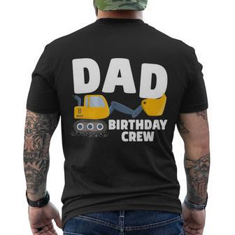 Dad Birthday Crew Construction Birthday Party Theme Men's T-shirt Back Print - Thegiftio UK