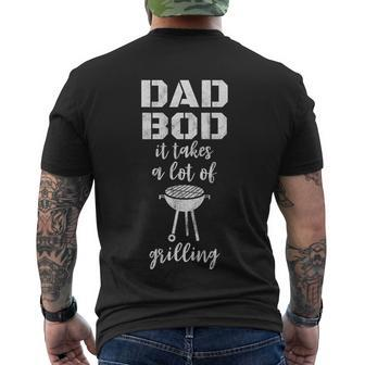 Dad Bod Fathers Day Grill Bbq Grilling Dad Lover Men's T-shirt Back Print - Thegiftio UK