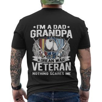 Im A Dad Grandpa And Korean War Veteran Proud Military Vet Men's T-shirt Back Print - Thegiftio UK