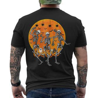 Dancing Skeletons Dance Challenge Halloween Scary Skeleton Men's T-shirt Back Print - Seseable