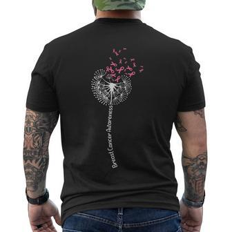 Dandelion Faith Hope Love Breast Caner Men's Crewneck Short Sleeve Back Print T-shirt - Monsterry AU