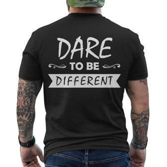 Dare To Be Different Tshirt Men's Crewneck Short Sleeve Back Print T-shirt - Monsterry