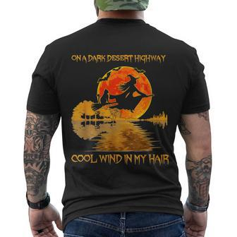 On A Dark Desert Highway Cool Wind In My Hair Cat Men's T-shirt Back Print - Thegiftio UK