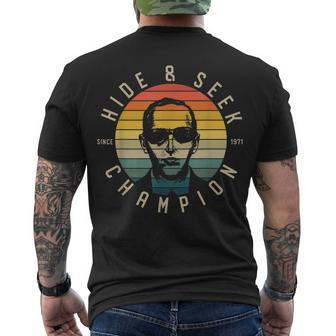 Db Cooper Hide And Seek Champion 1971 Retro Skyjacking Heist Men's T-shirt Back Print - Thegiftio UK