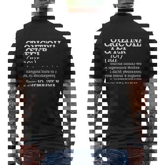 Definition Correctional Officer Correction Officer Men's T-shirt Back Print - Thegiftio