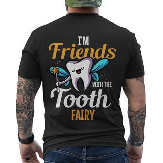 Dental Hygienist Dentist Teeth Tooth Fairy Dental Life Men's T-shirt Back Print - Thegiftio UK