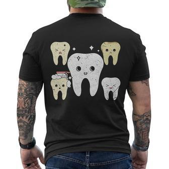 Dentistry Cute Teeth Dental Hygienist Dental Assistant Men's T-shirt Back Print - Thegiftio UK