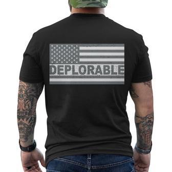 Deplorable American Usa Flag Tshirt Men's Crewneck Short Sleeve Back Print T-shirt - Monsterry CA