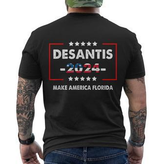 Desantis 2024 Make America Florida Tshirt Men's Crewneck Short Sleeve Back Print T-shirt - Monsterry UK
