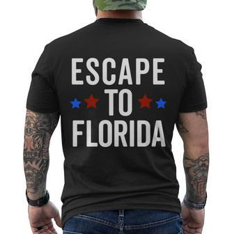 Desantis Escape To Florida Cute Gift Meaningful Gift Men's Crewneck Short Sleeve Back Print T-shirt - Monsterry